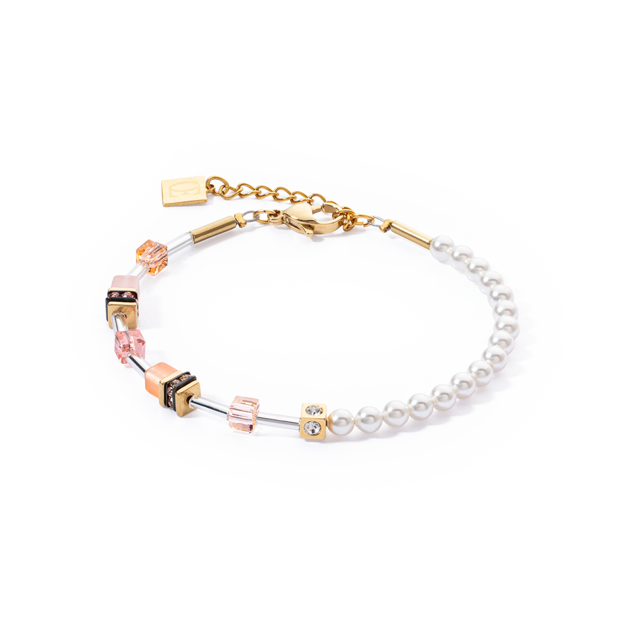 Bracelet GeoCUBE® Mini Fusion Pearls Apricot Crush