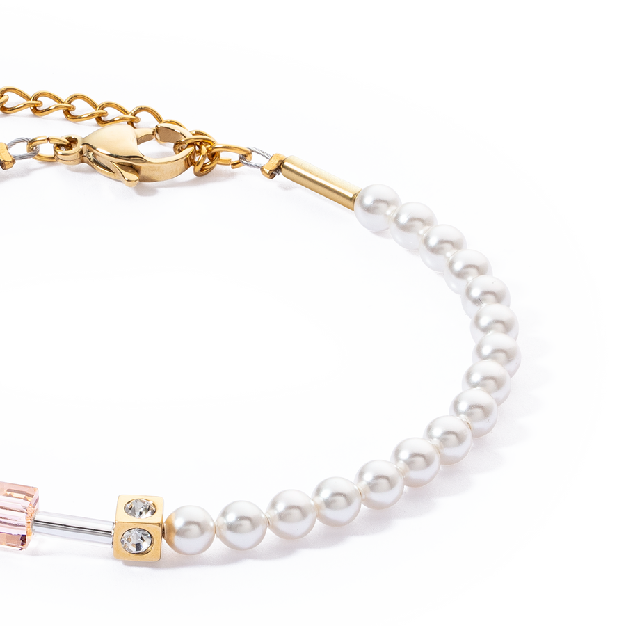 Bracelet GeoCUBE® Mini Fusion Pearls Apricot Crush