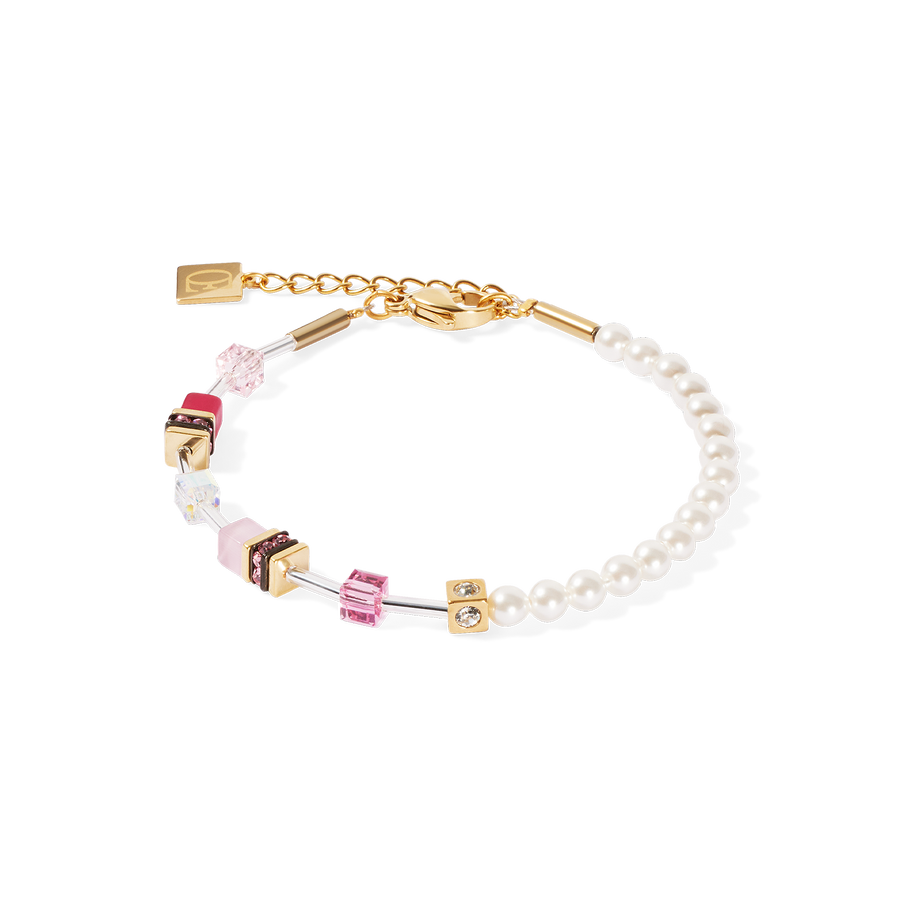 Bracelet GeoCUBE® Mini Fusion Pearls or-rose