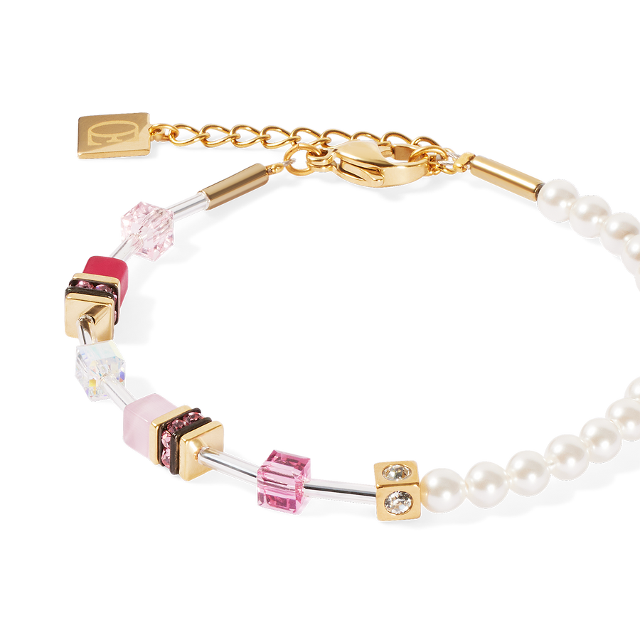 Bracelet GeoCUBE® Mini Fusion Pearls or-rose