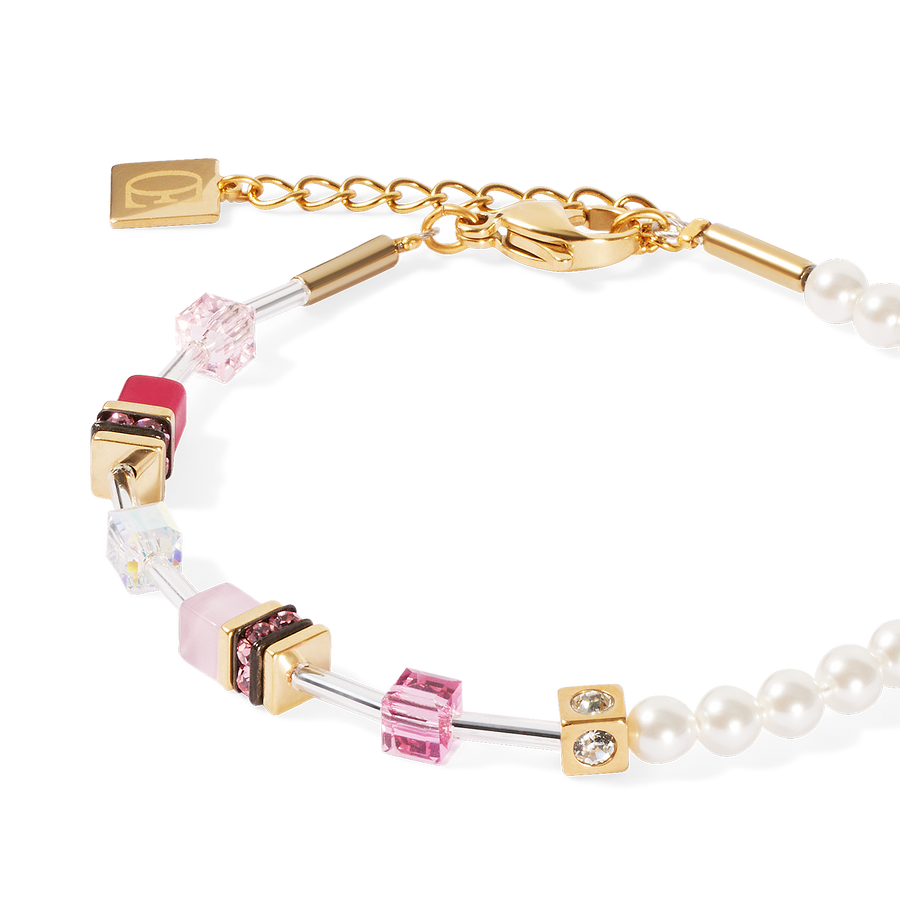 Bracelet GeoCUBE® Mini Fusion Pearls or-rose