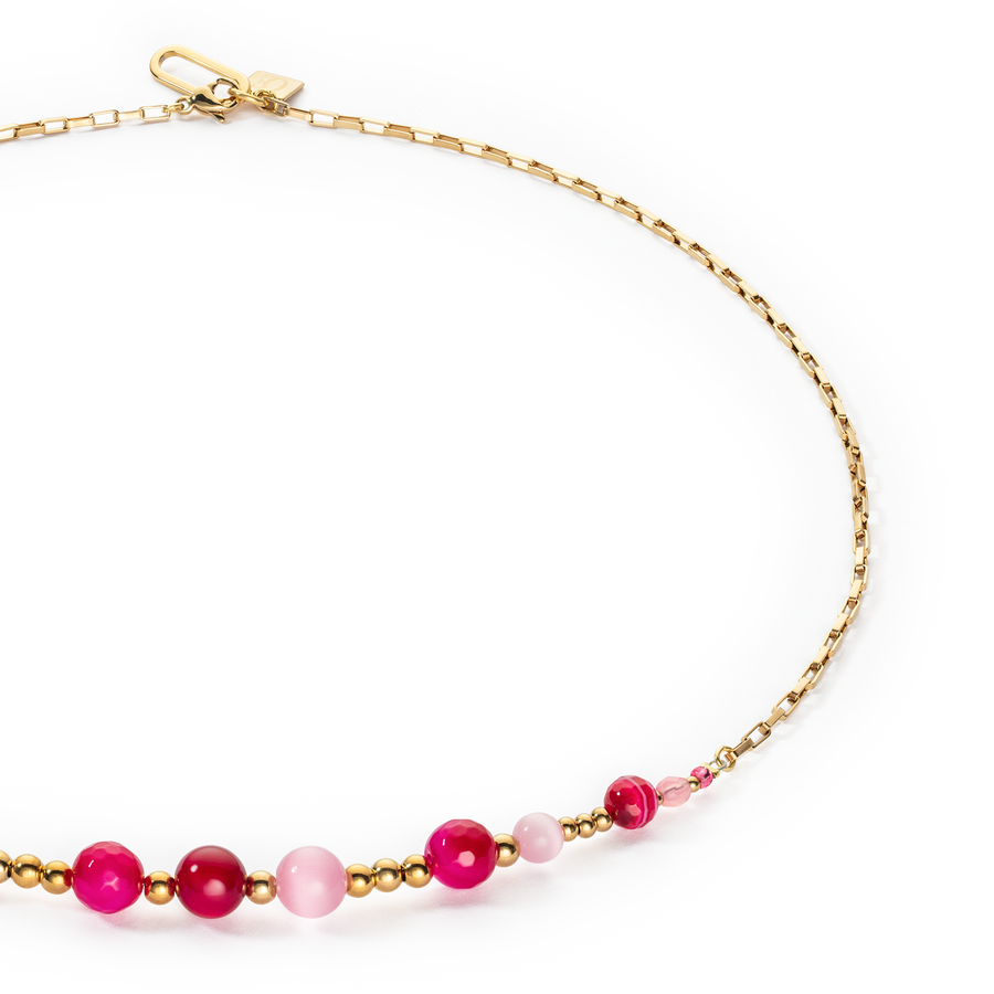Collier Candy Spheres pink