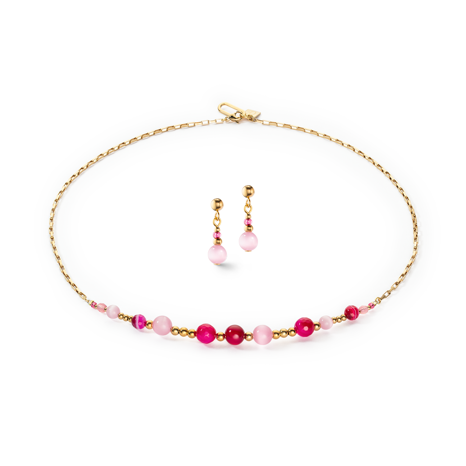 Collier Candy Spheres pink