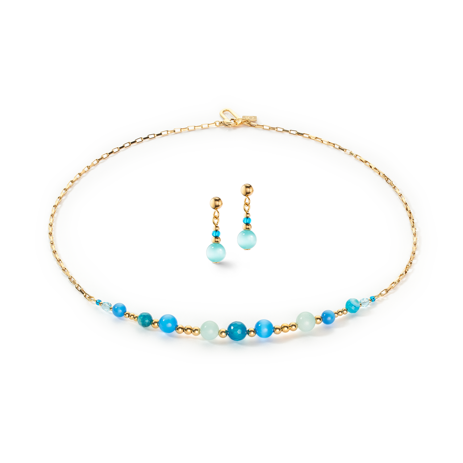 Collier Candy Spheres turquoise