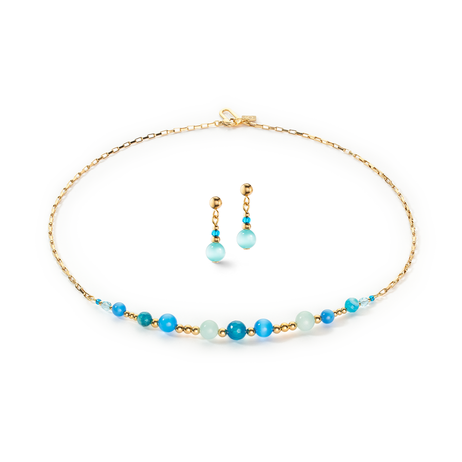 Collier Candy Spheres turquoise