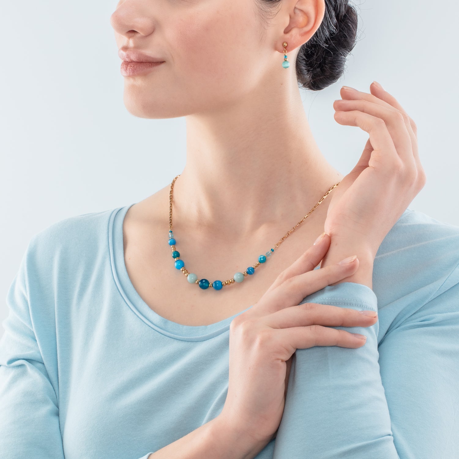 Collier Candy Spheres turquoise