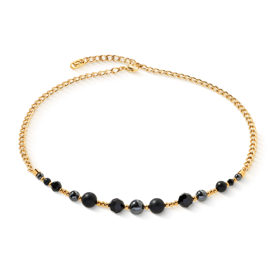 Collier Pure Spheres or-noir