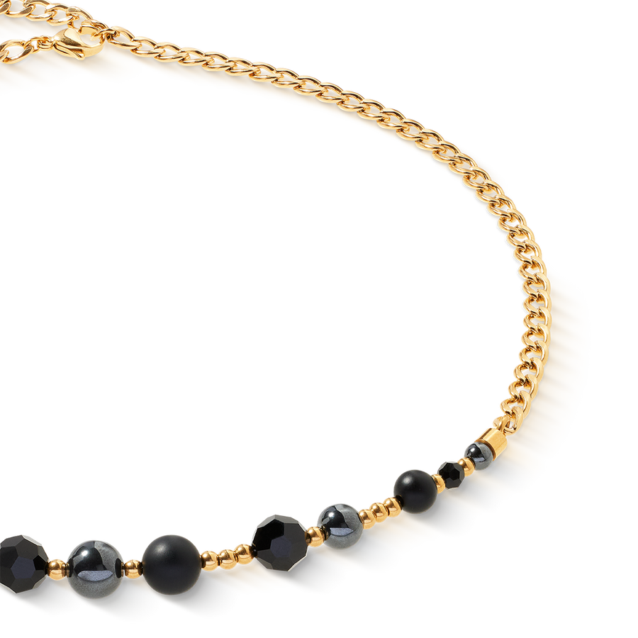 Collier Pure Spheres or-noir