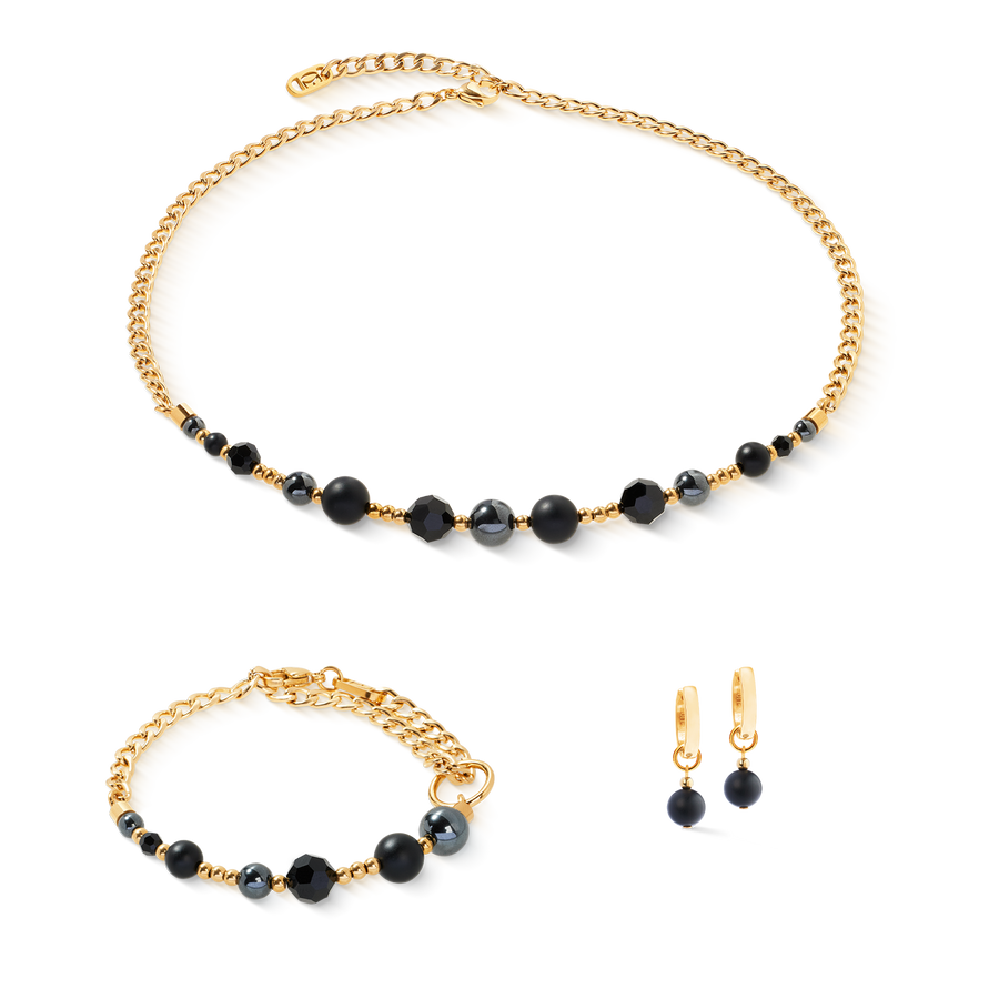 Collier Pure Spheres or-noir
