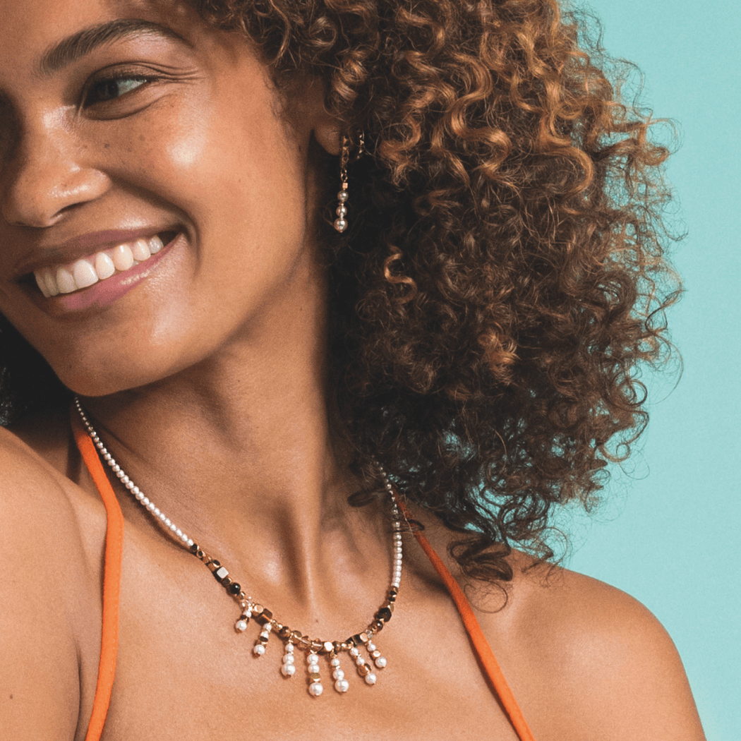 Boucles d'oreilles Princess Sunray or-brun