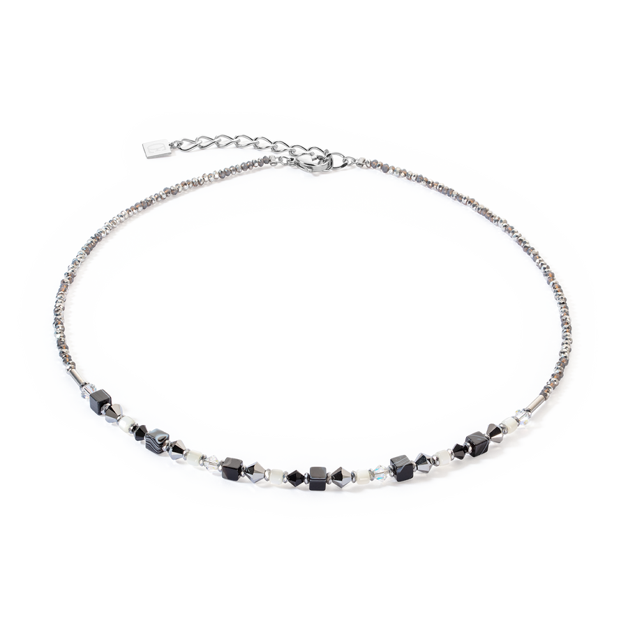 Collier Princess Shape Mix noir-blanc
