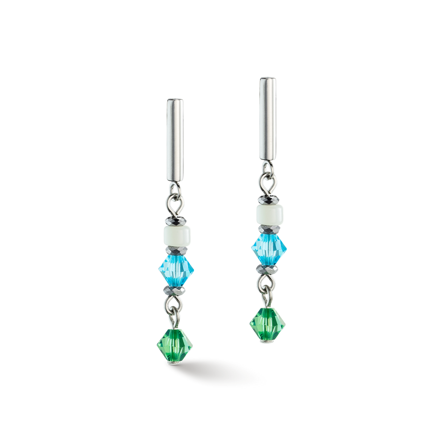 Boucles d'oreilles Princess Shape Mix vert menthe