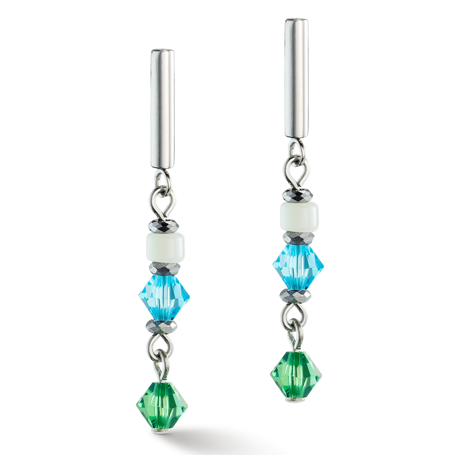 Boucles d'oreilles Princess Shape Mix vert menthe