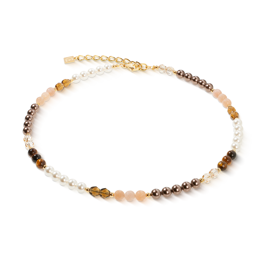 Collier Precious Elysia or-marron