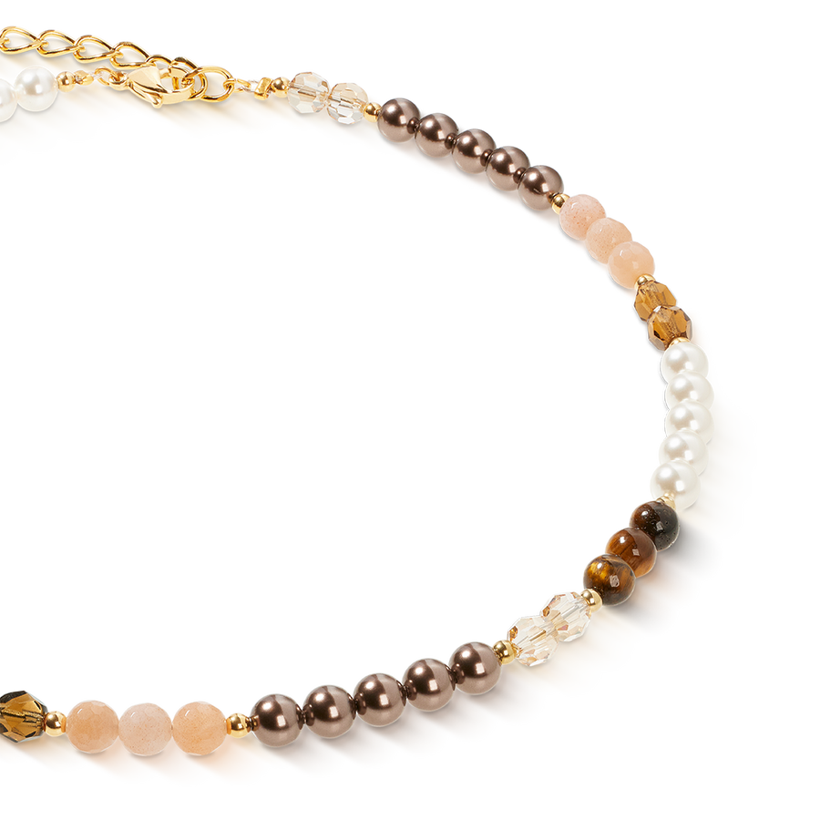 Collier Precious Elysia or-marron