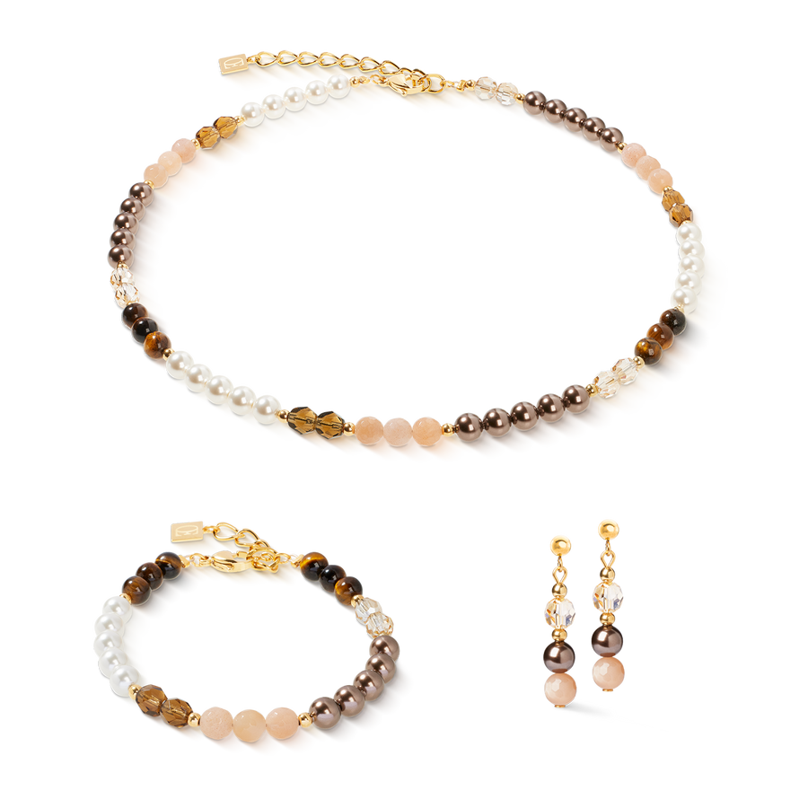 Collier Precious Elysia or-marron