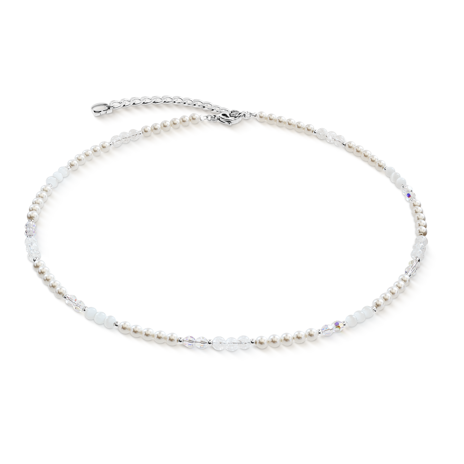 Collier Princess Collier Princess Rhythm argent-blanc – COEUR DE LION (fr)