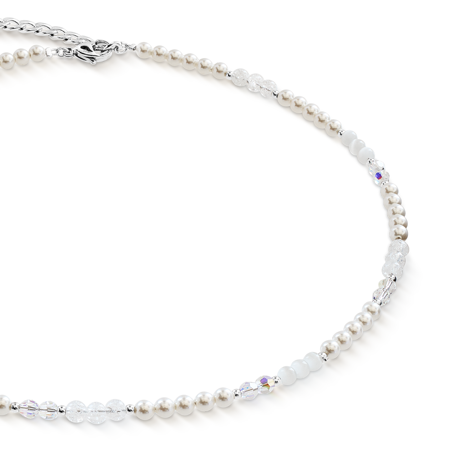 Collier Princess Rhythm argent-blanc