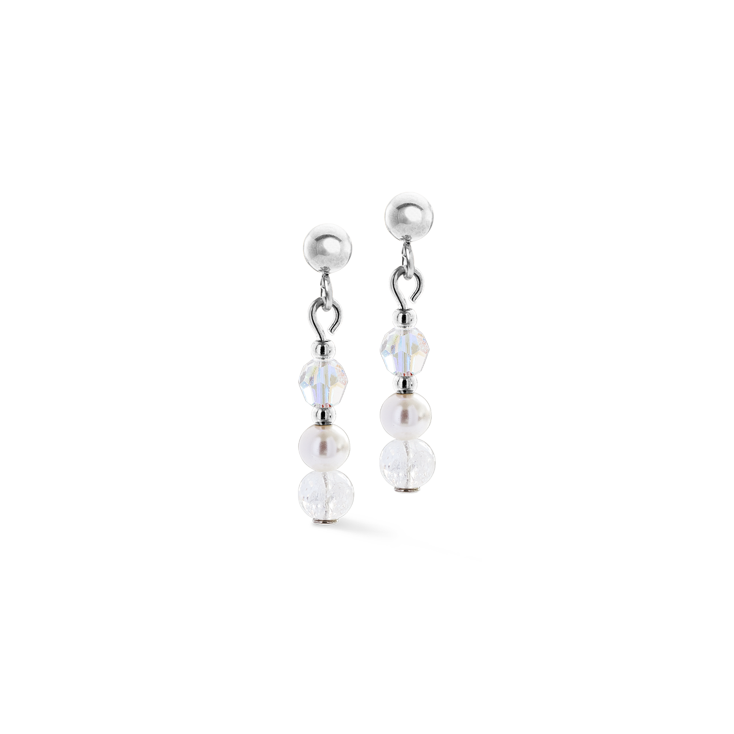 Boucles d'oreilles Princess Rhythm argent-blanc