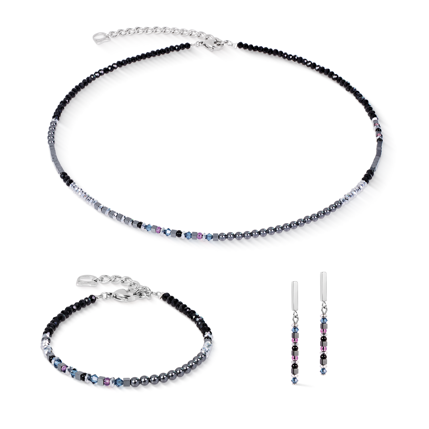Collier Fusion Offset Graphic gris-noir