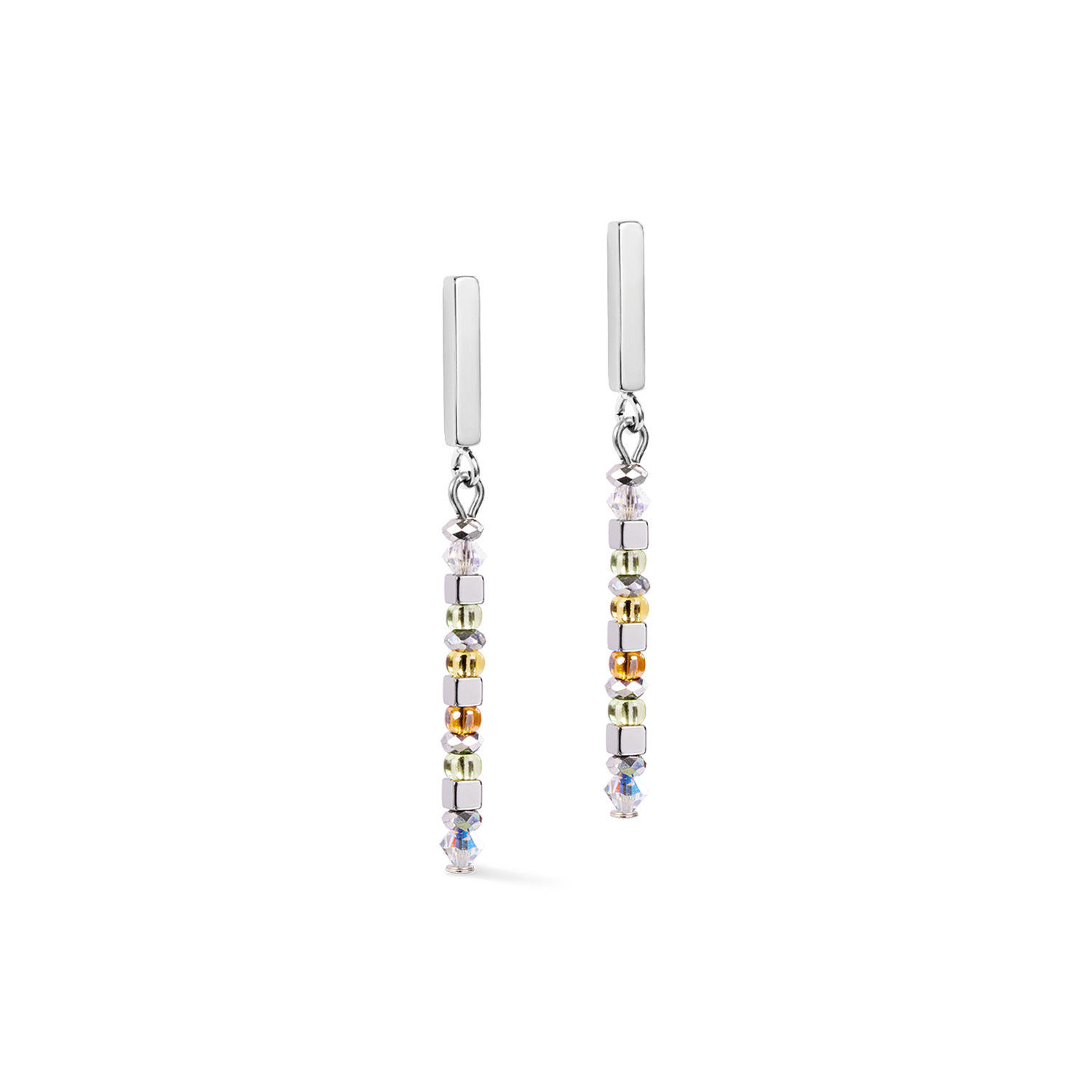 Boucles d'oreilles Fusion Offset Graphic vert-pétrole