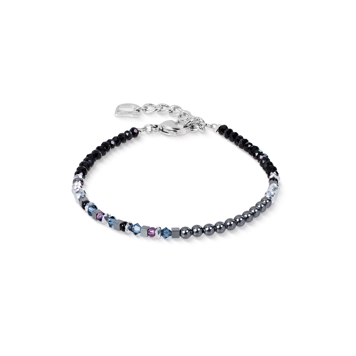 Bracelet Fusion Offset Graphic gris-noir