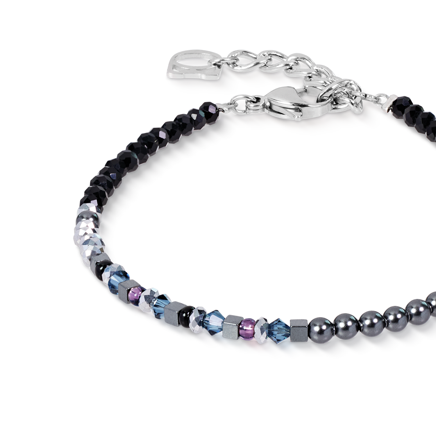Bracelet Fusion Offset Graphic gris-noir
