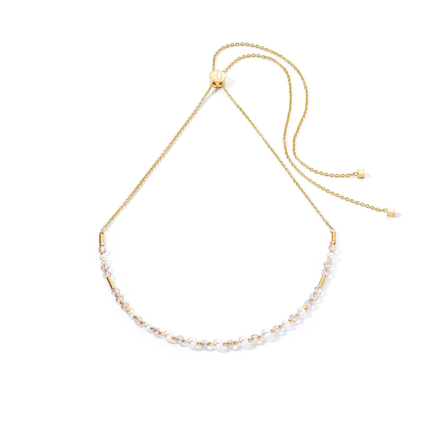 Collier Princess Pearls Chain or-blanc