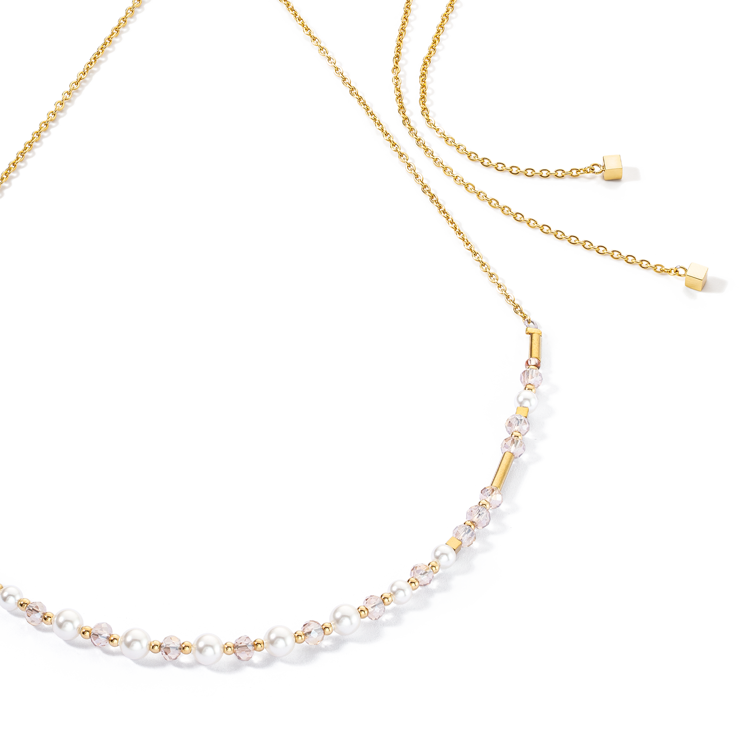 Collier Princess Pearls Chain or-blanc