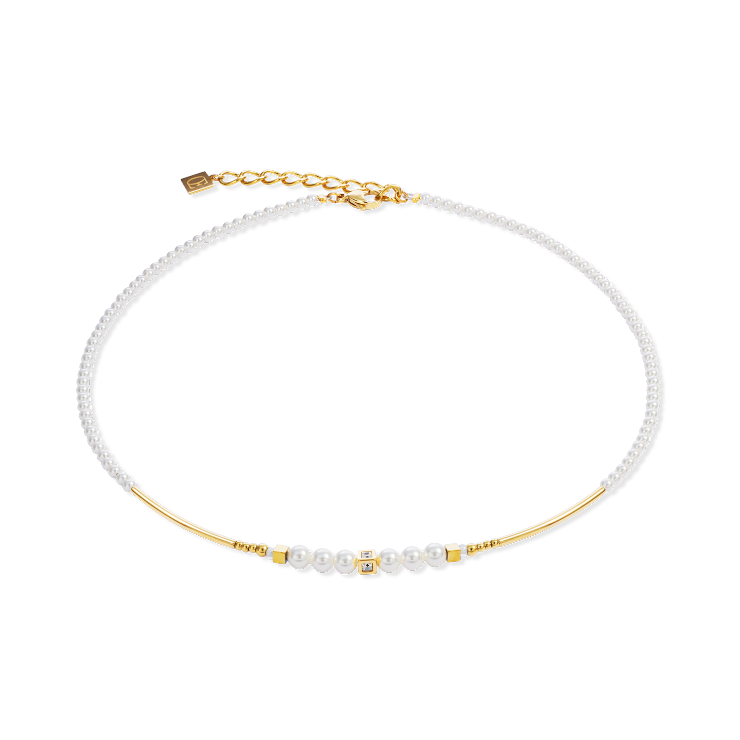 Collier Shimmering Princess Pearls or-blanc