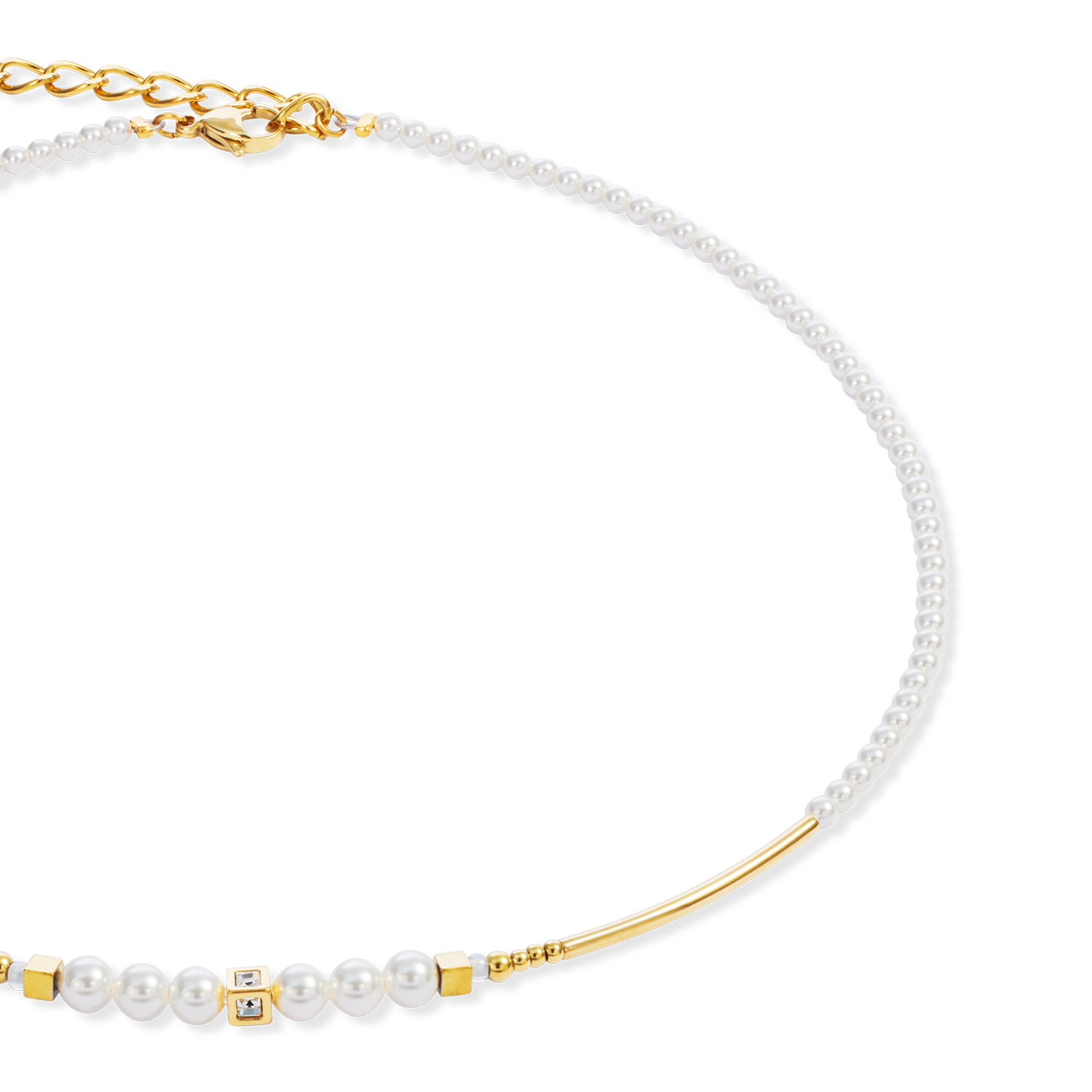 Collier Shimmering Princess Pearls or-blanc