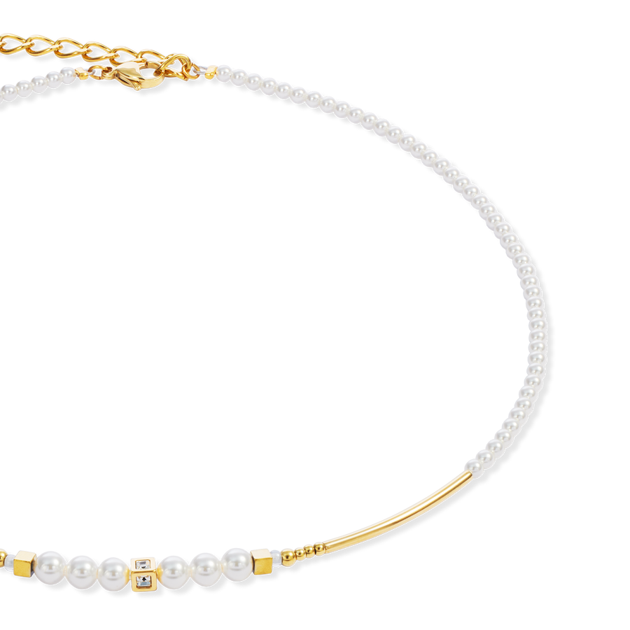 Collier Shimmering Princess Pearls or-blanc