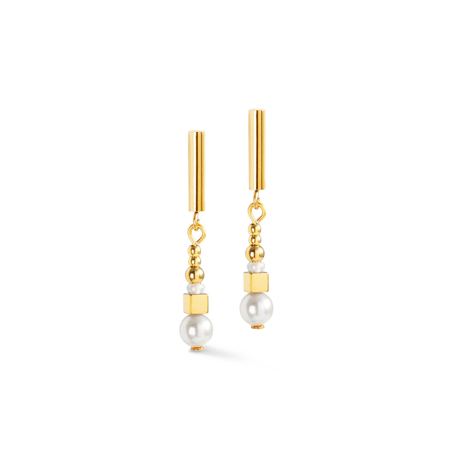 Boucles d'oreilles Shimmering Princess Pearls or-blanc