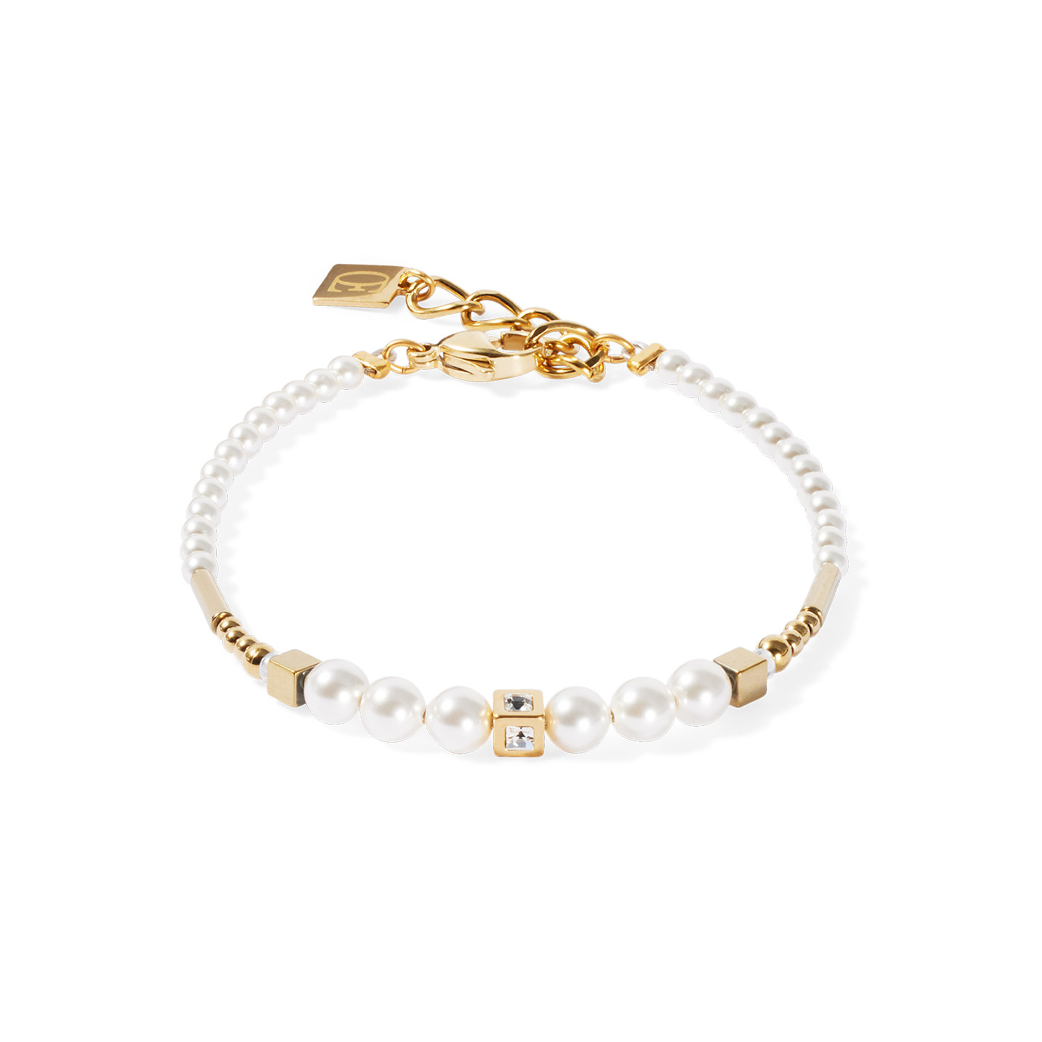 Bracelet Shimmering Princess Pearls or-blanc