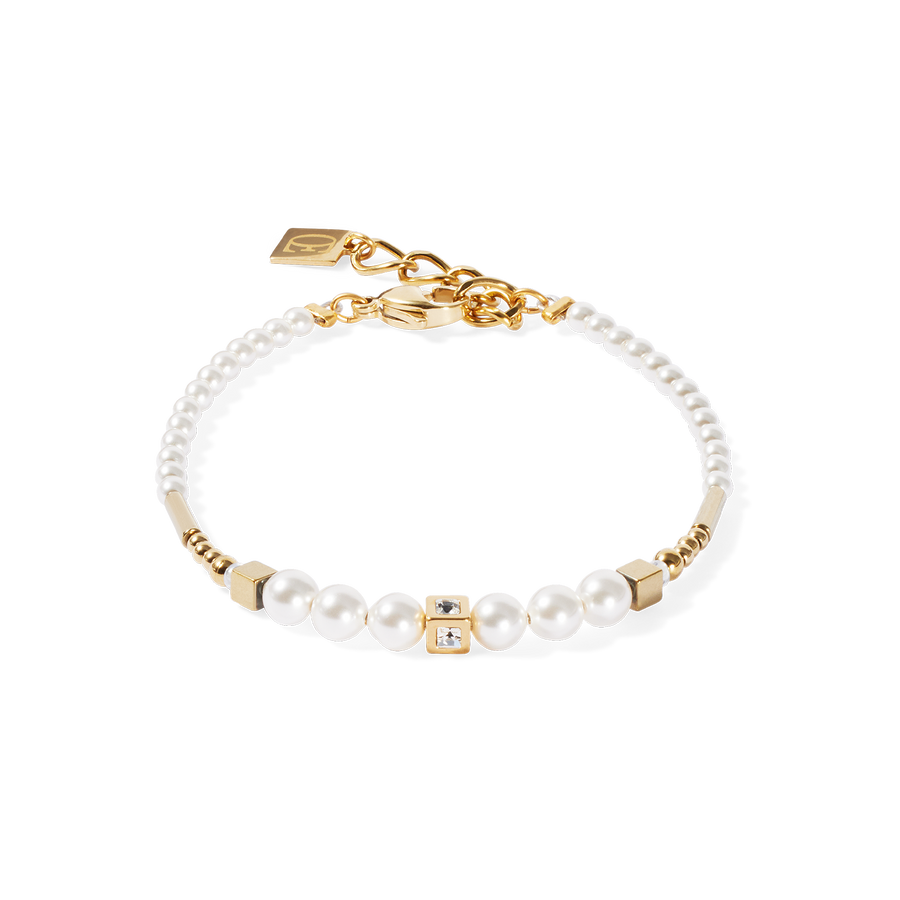 Bracelet Shimmering Princess Pearls or-blanc