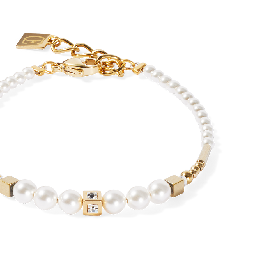 Bracelet Shimmering Princess Pearls or-blanc