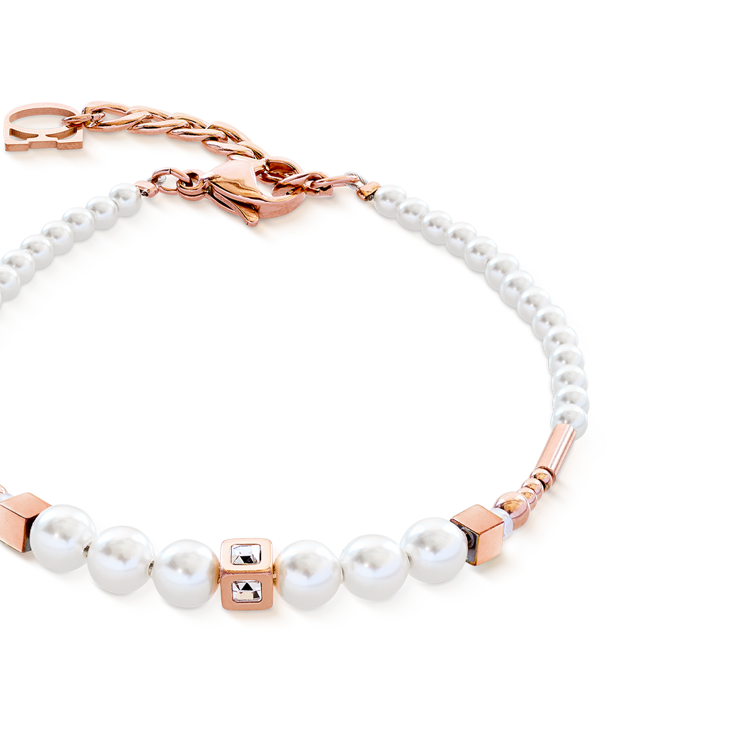 Bracelet Shimmering Princess Pearls or rose-blanc
