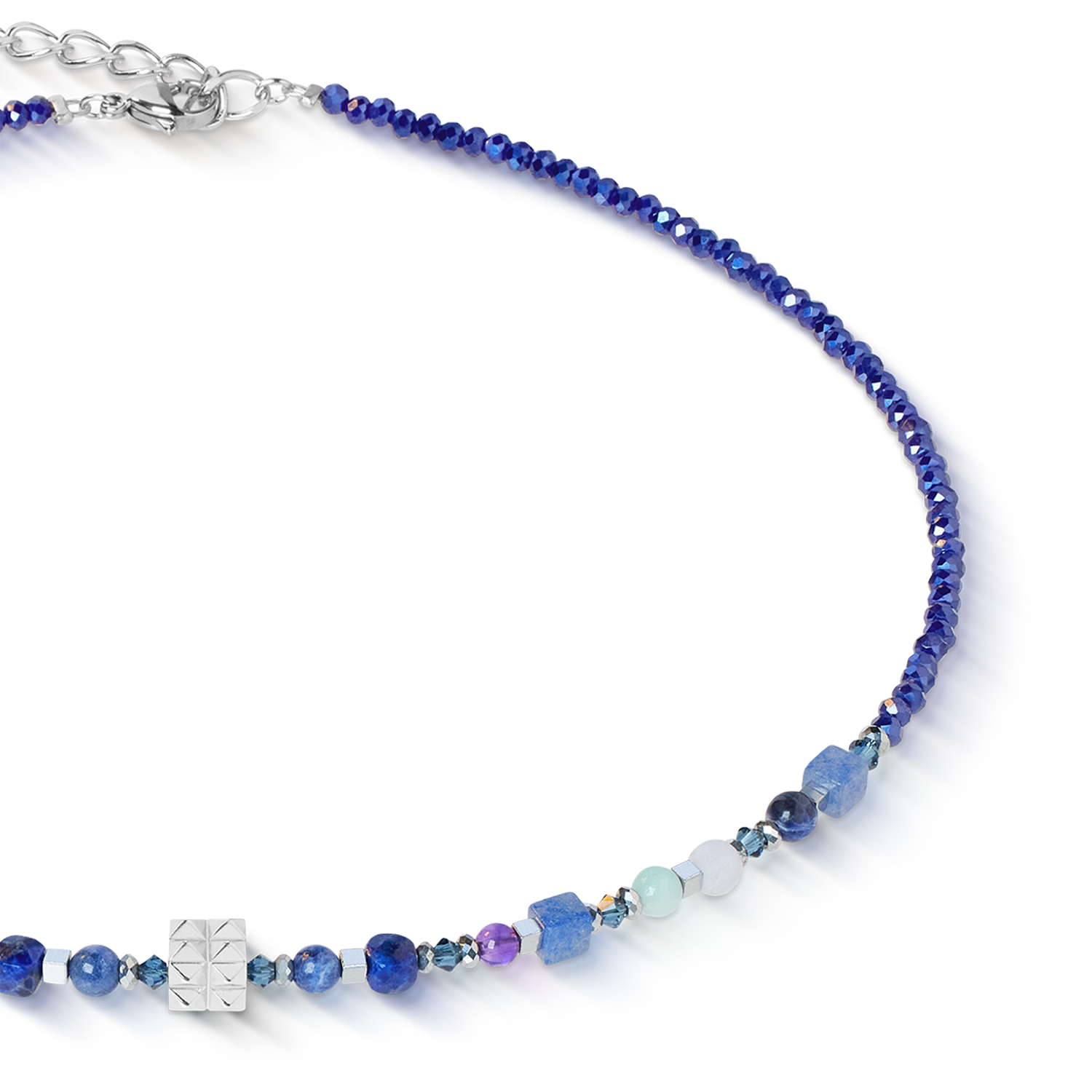 Collier Shape Mix Spikes Blue Moon
