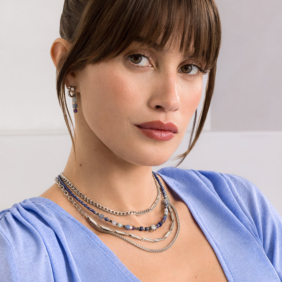 Collier Shape Mix Spikes Blue Moon