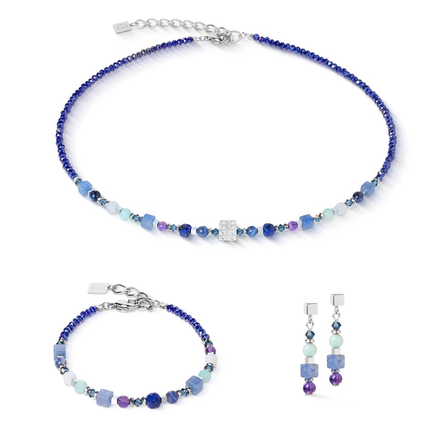 Boucles d'oreilles Shape Mix Spikes Blue Moon