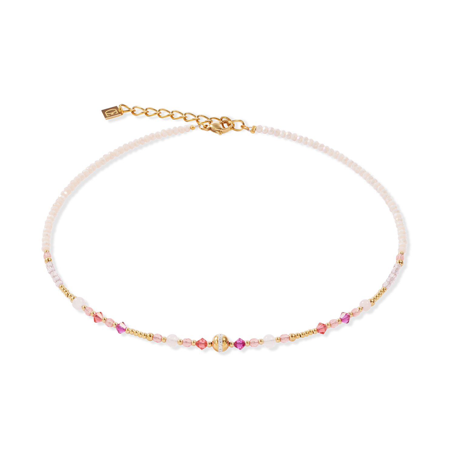 Collier Golden Sphere Shape Mix rose