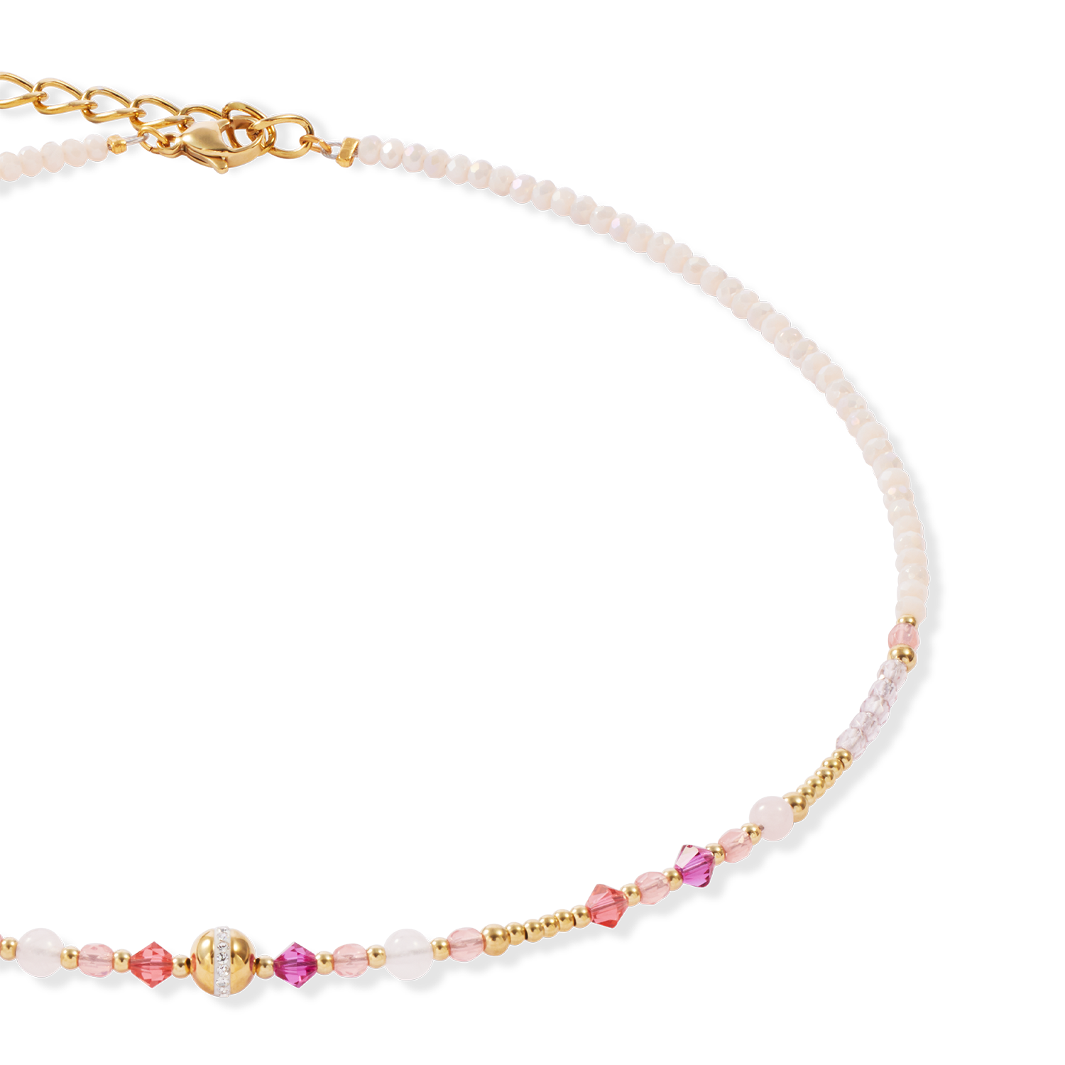 Collier Golden Sphere Shape Mix rose