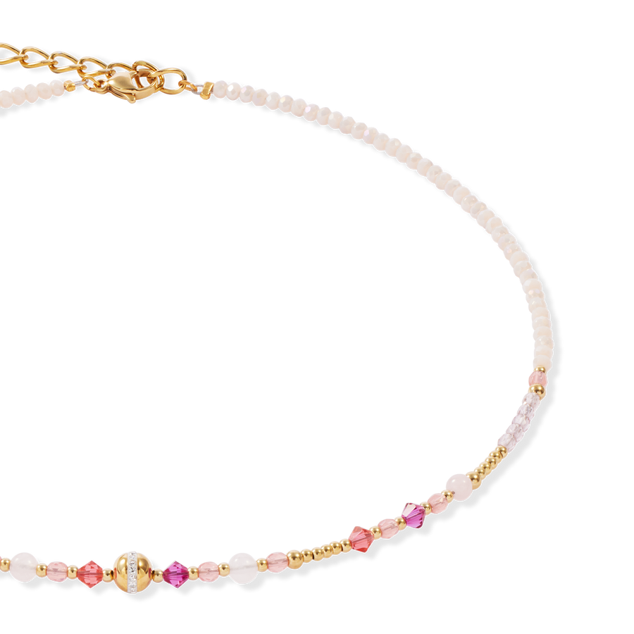 Collier Golden Sphere Shape Mix rose