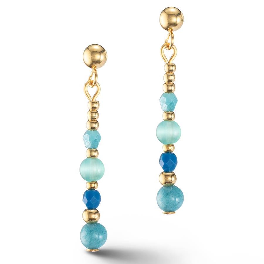 Boucles d'oreilles Princess Spheres turquoise