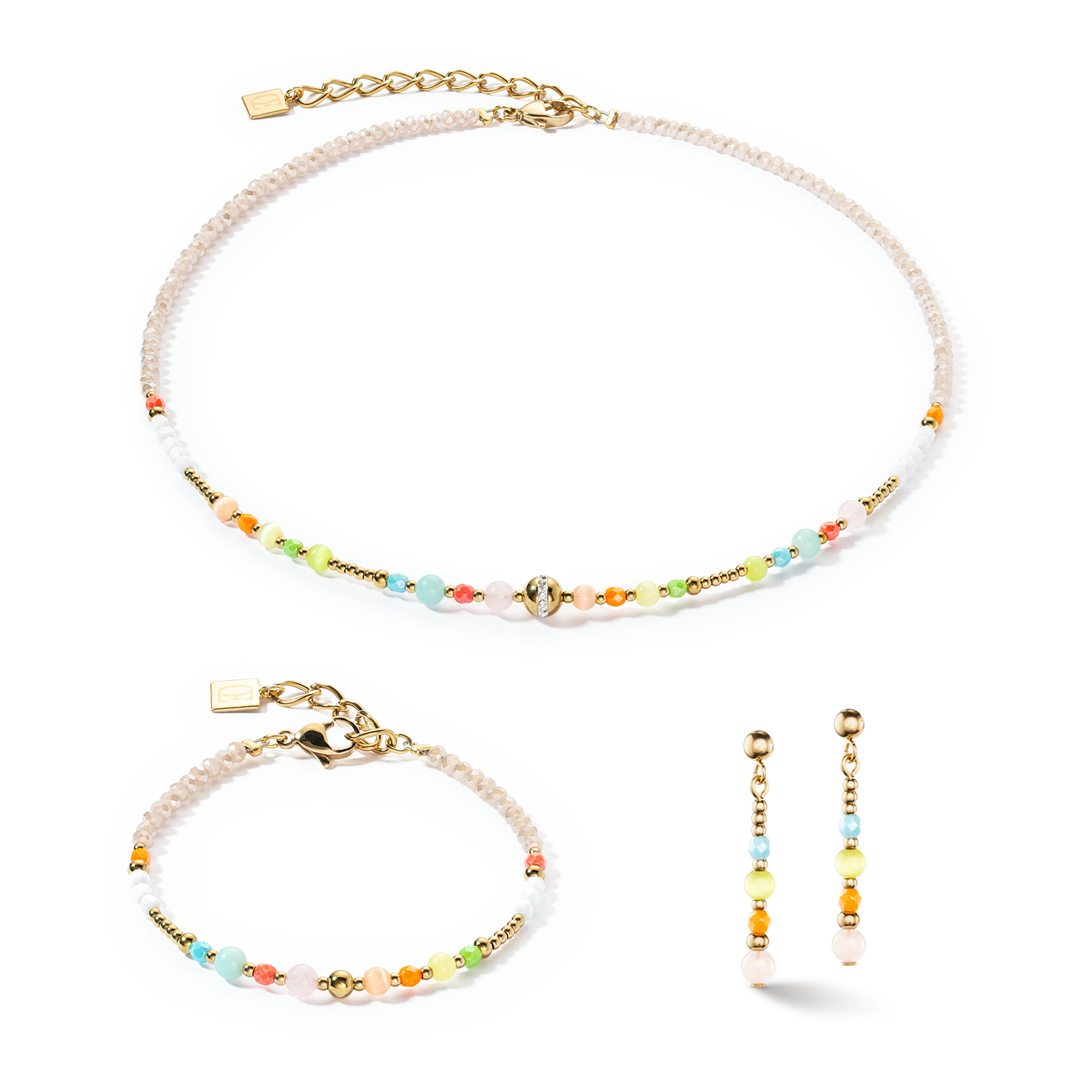 Boucles d'oreilles Princess Spheres multicolore pastel