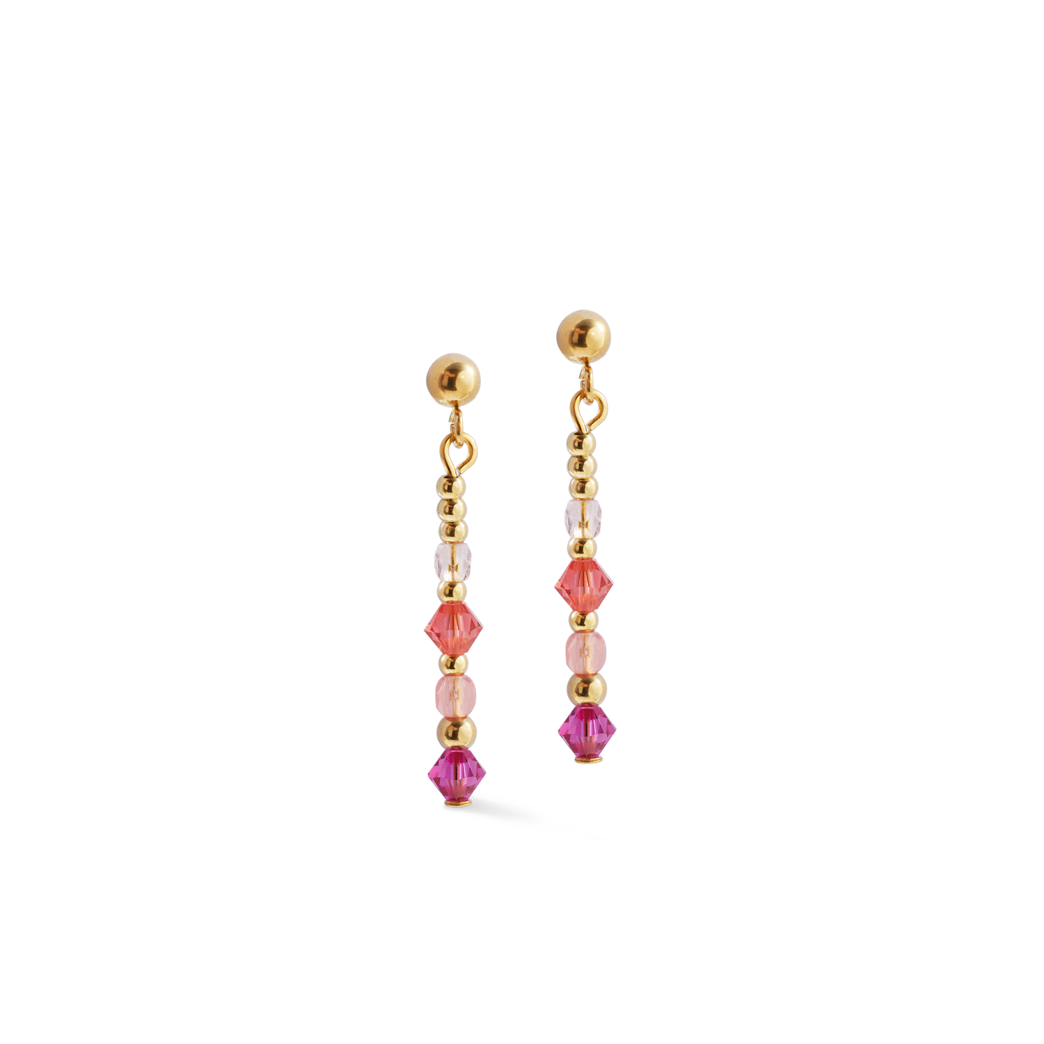 Boucles d'oreilles Golden Sphere Shape Mix rose