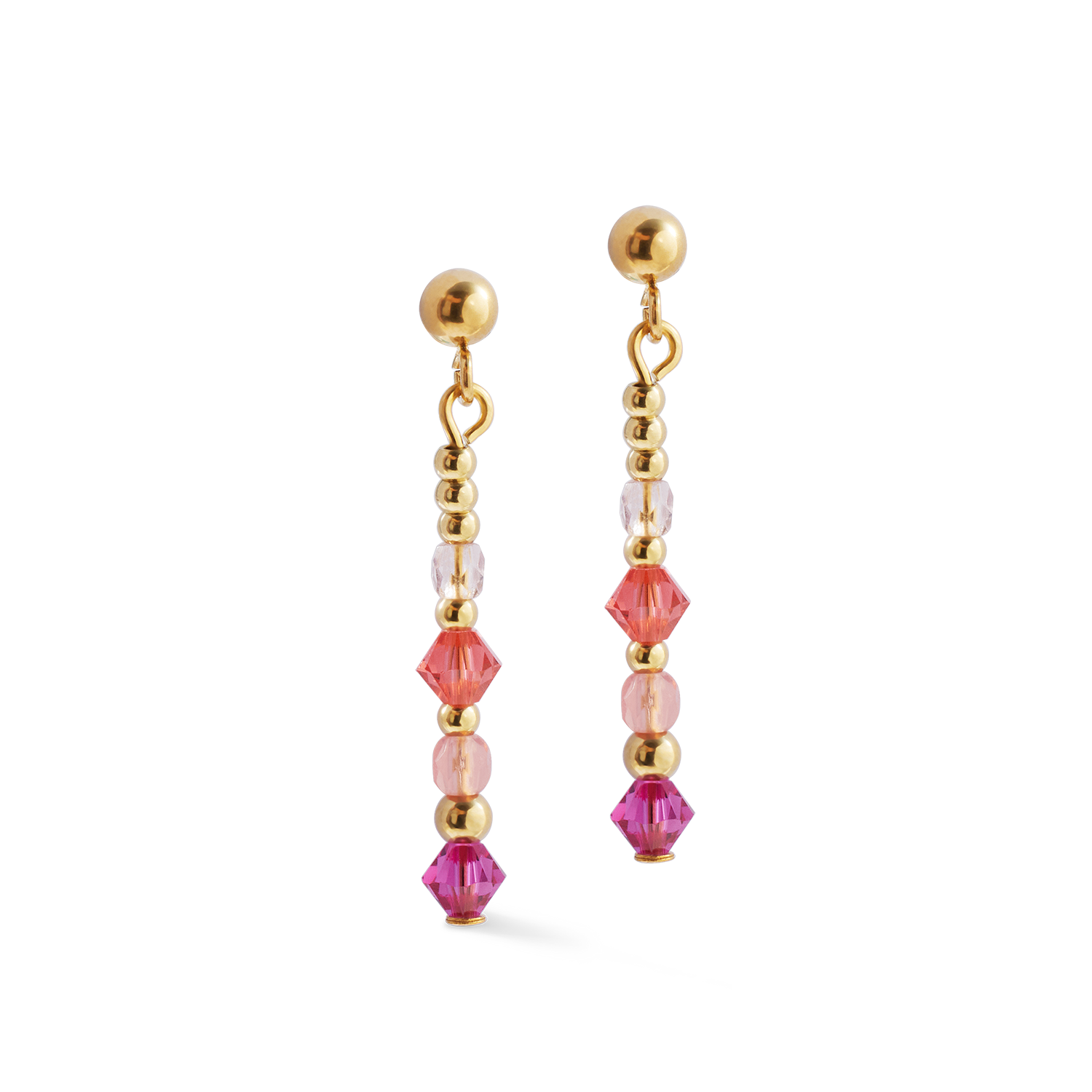 Boucles d'oreilles Golden Sphere Shape Mix rose