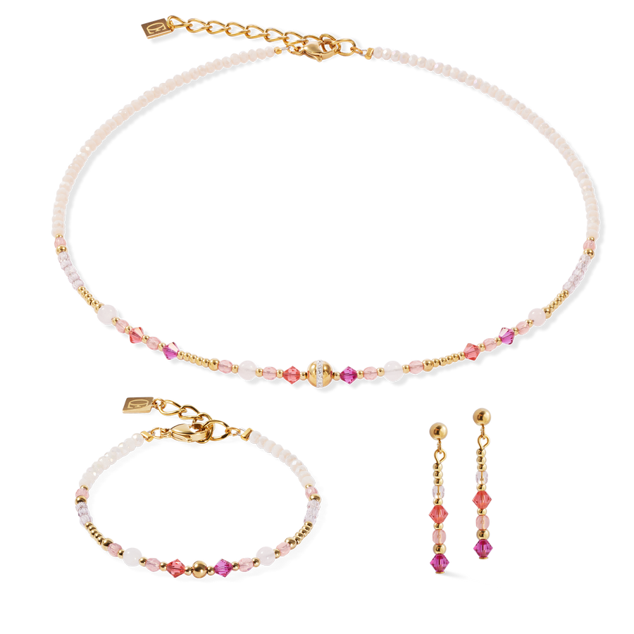 Boucles d'oreilles Golden Sphere Shape Mix rose