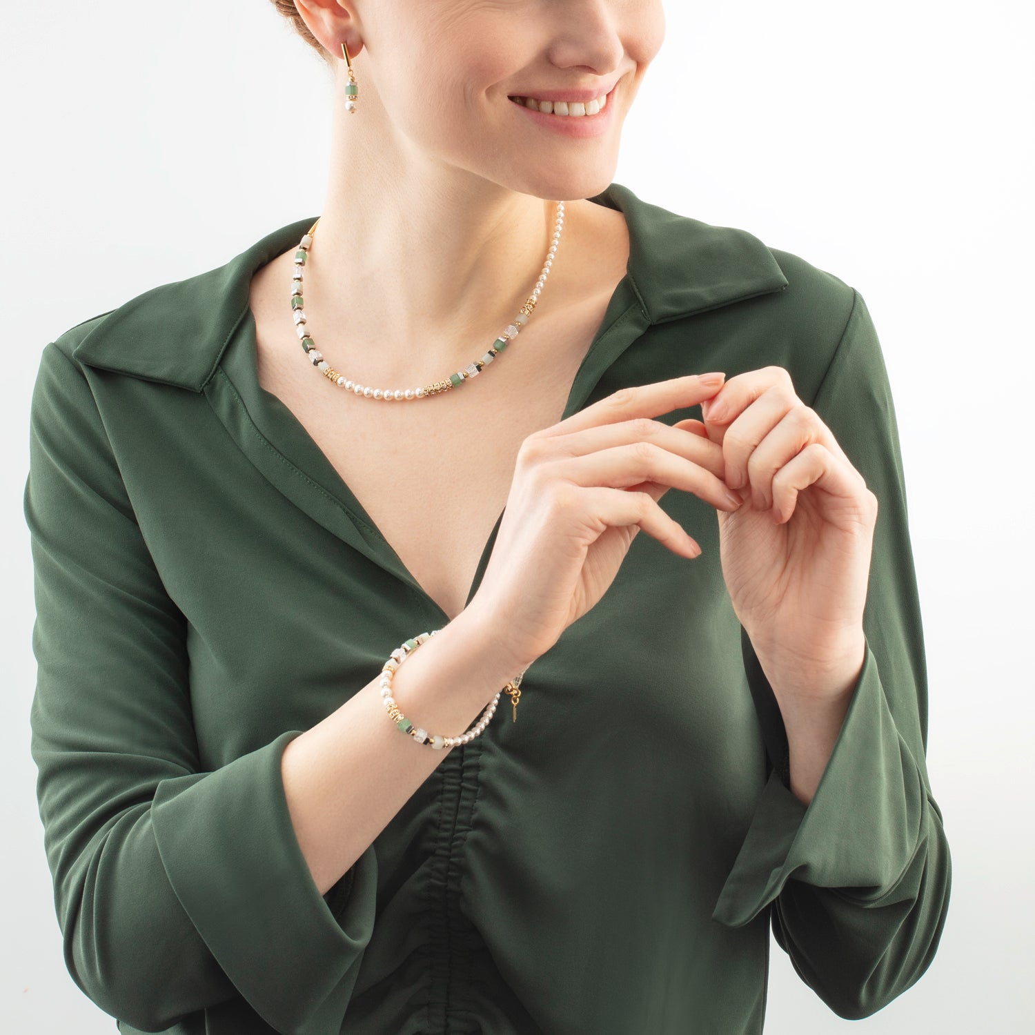 Collier Precious Fusion Offset or-vert