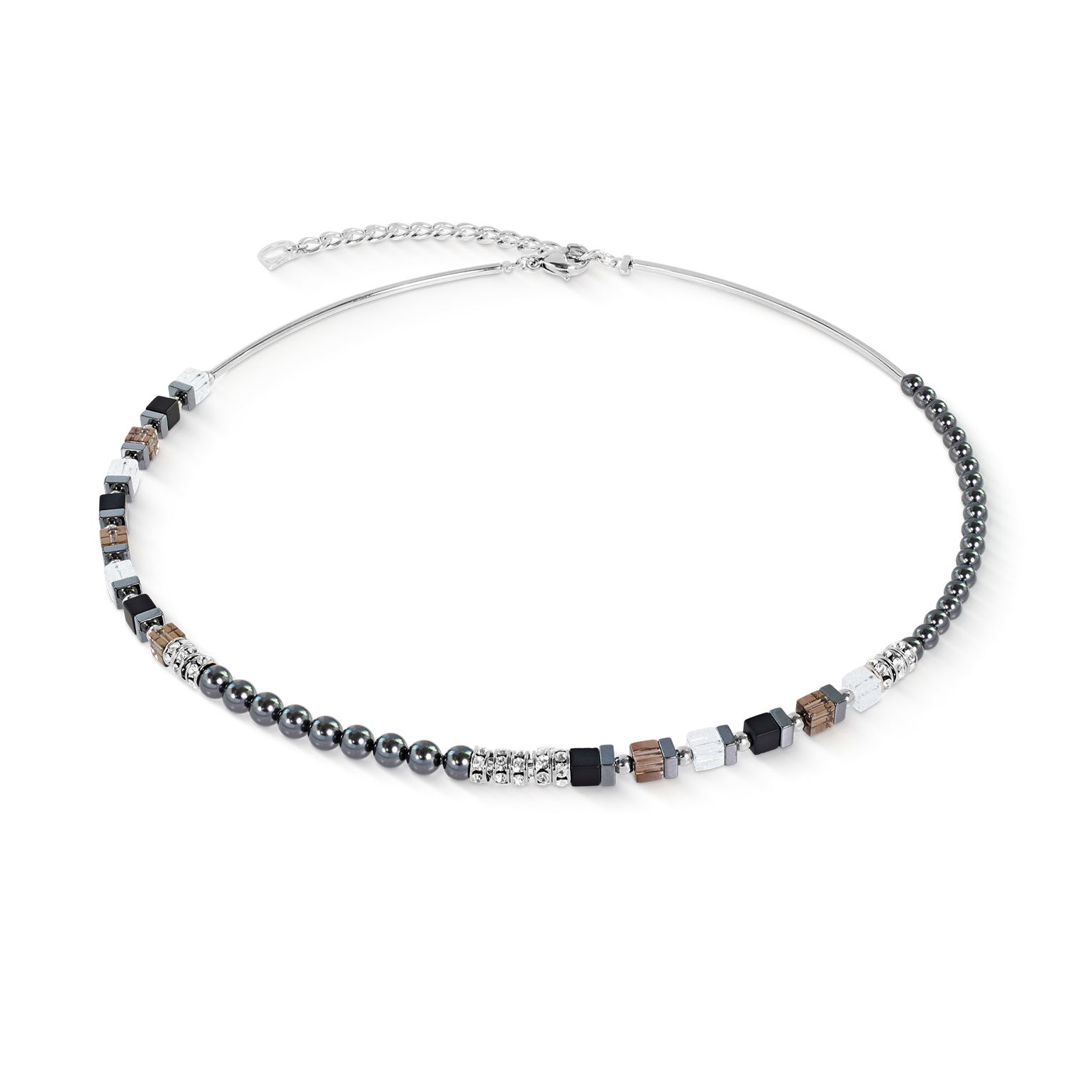 Collier Precious Fusion Offset gris-argent